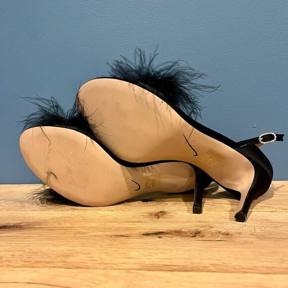 J. Crew Collection Rylie feather strap heels BS879 black shoes 7 - Picture 6 of 6